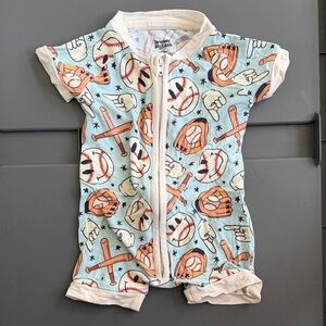 Dream big little co Baseball Print Shortie